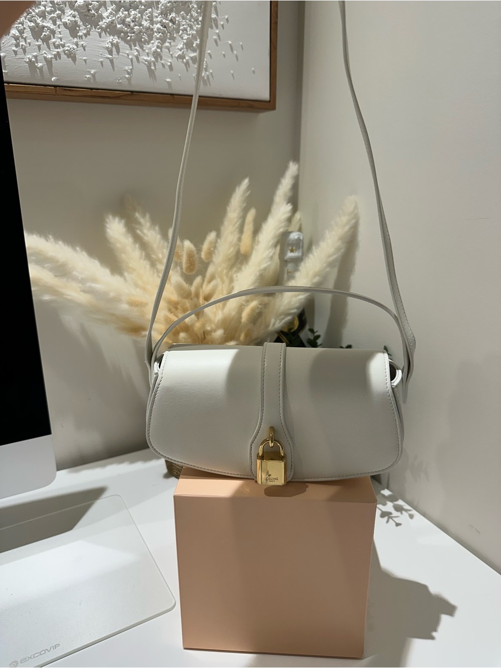 Celine Tabou Clutch with strap (white) - Picture 6 of 6